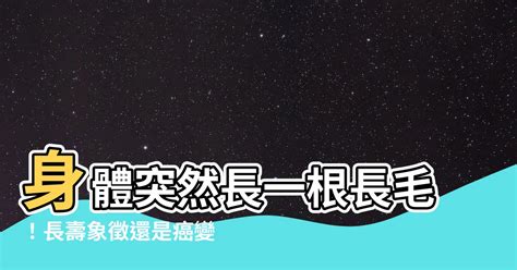 手背突然長毛|身上有一根毛特別長，是長壽象徵，還是癌變前兆？